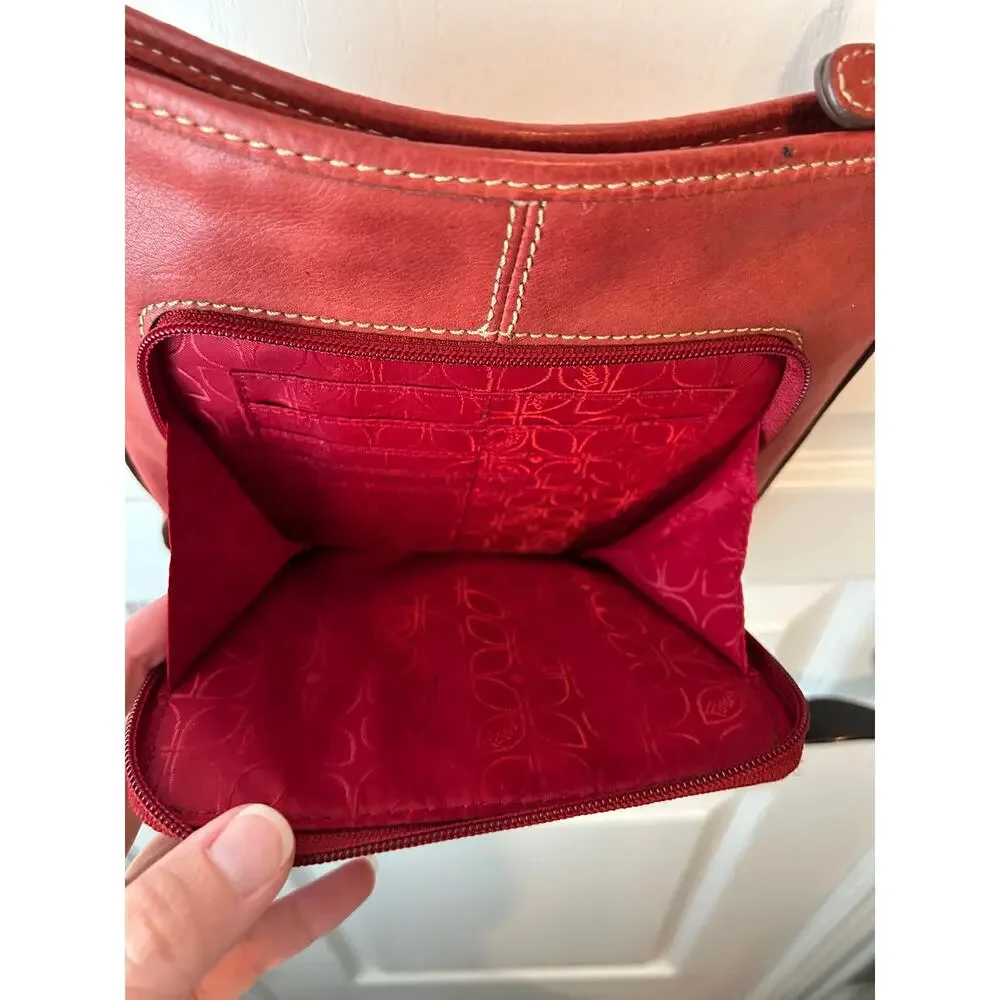 Fossil Vintage Red Crossbody Bag Leather